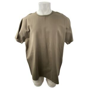 Oak + Fort Men Beige Taupe Short Sleeve Relaxed Crew Neck T Shirt Tee Top Sz L